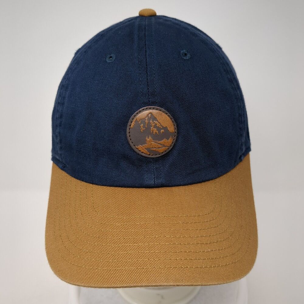 Mountain Leather Patch Strapback Hat Multi One Si… - image 2